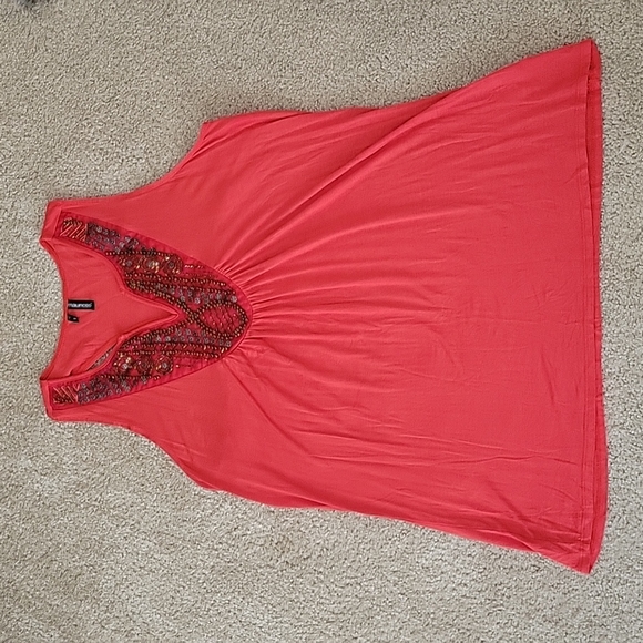 Maurices Tops - Red Beaded Racerback Plus Tank Maurices 1X